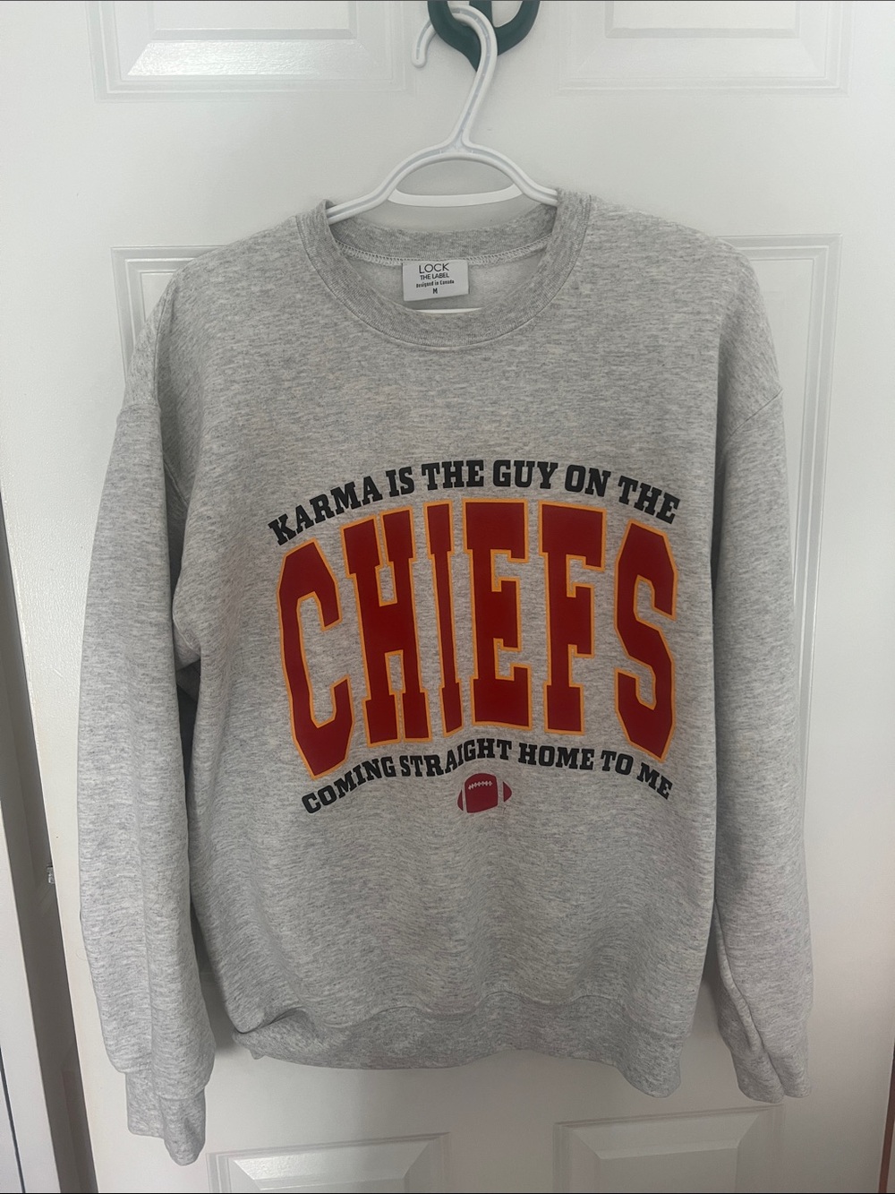 Taylor Swift "Karma is the Guy on the Chiefs" sweatshirt